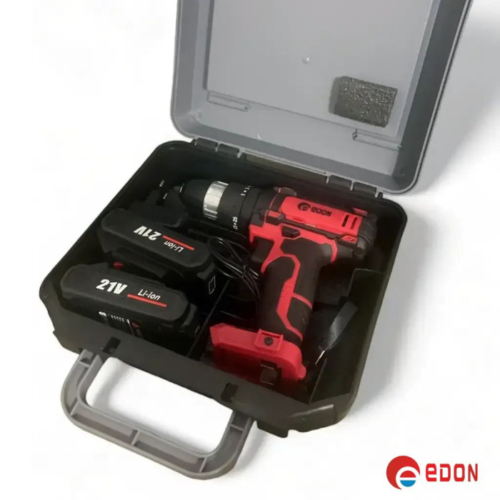 Акумуляторний шуруповерт із набором насадок EDON AD-12CK OL (кейс, 12V / 2.0 А·год, 2 АКБ)