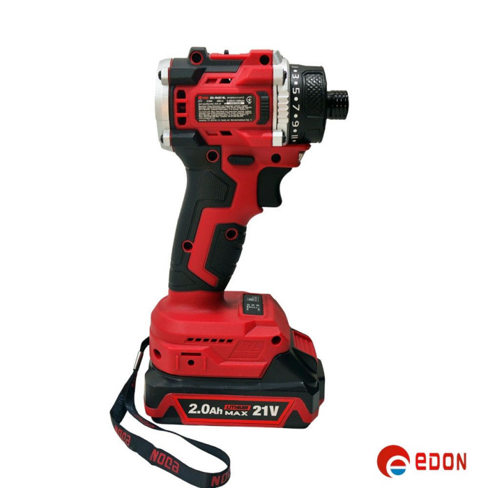 Акумуляторний шуруповерт безщітковий EDON ED-SM21 BL (для біт, без патрона)
