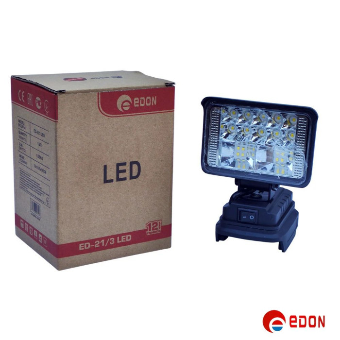 Акумуляторний прожектор Edon ED-21/3 LED 27W (без АКБ та ЗУ)