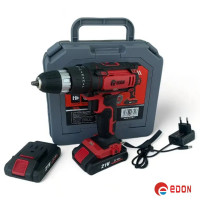 Аккумуляторный шуруповерт УДАРНЫЙ с набором насадок EDON AD-21CPK OL (кейс 21V / 2.0 А·час, 2 АКБ)