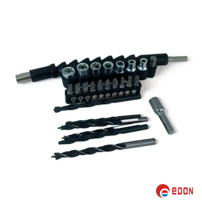 Акумуляторний шуруповерт із набором насадок EDON AD-12CK OL (кейс, 12V / 2.0 А·год, 2 АКБ)