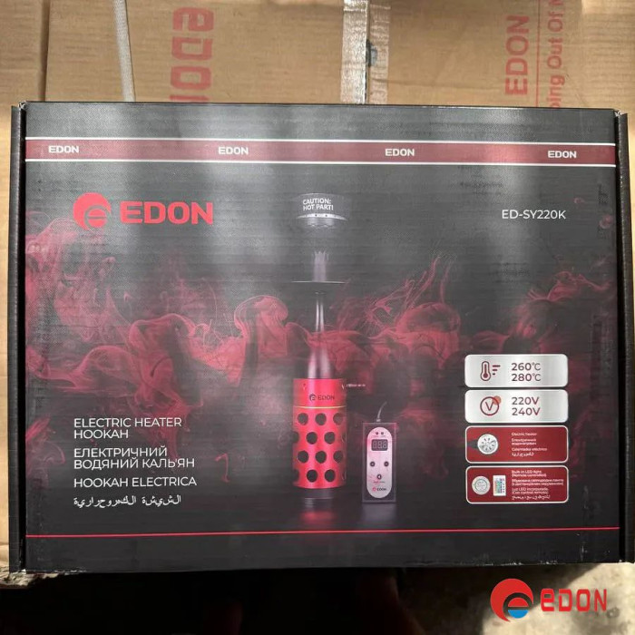 Електричний водяний кальян EDON ED-SY220K (без використання вугілля, з підсвічуванням)