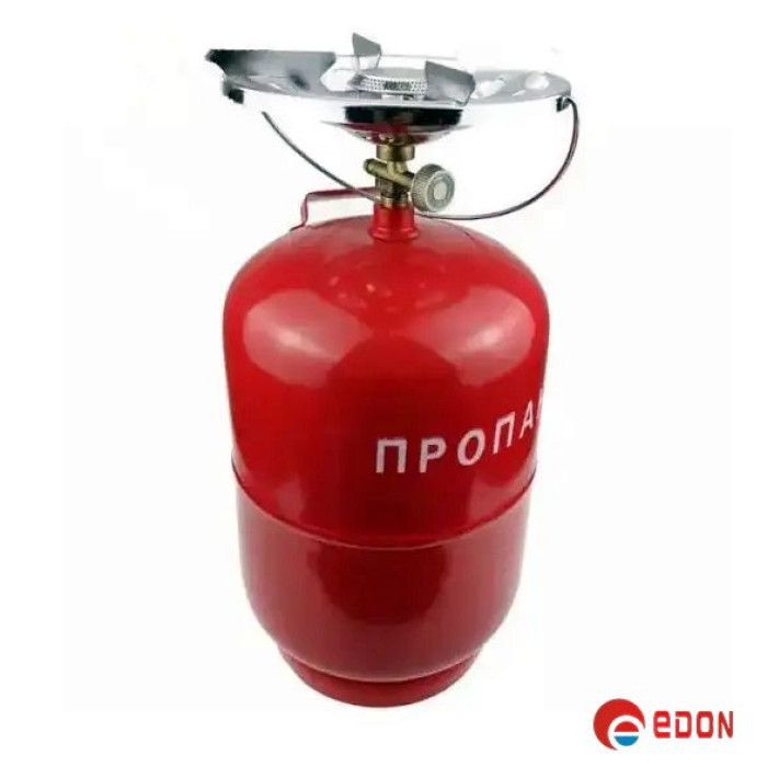 Комплект газовий кемпінг EDON ED-LPG 3kg (БАЛОН, ПАЛЬНИК І ВЕНТИЛЬ, 8 л.)