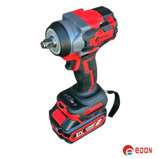 Мощный аккумуляторный гайковерт бесщеточный Edon ED OAW-21/500D PBL (21V / 4.0 А·час, 2 АКБ)