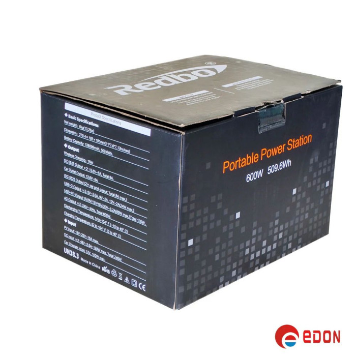Портативна зарядна станція REDBO Portable Power Station 600W 509.6Wh